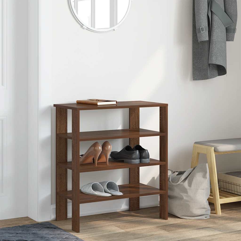Vidaxx étagère à chaussures 61x32x70 cm bois fini couleur chêne marron