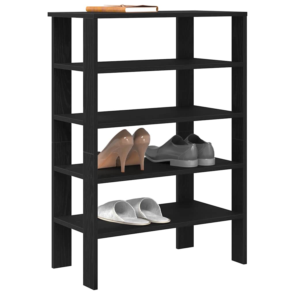 Vidaxx étagère à chaussures 61x32x87,5 cm bois fini noir