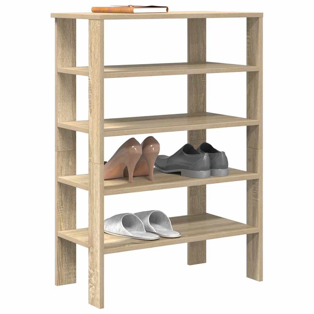 Vidaxx étagère à chaussures 61x32x87,5 cm bois fini couleur chêne sonoma