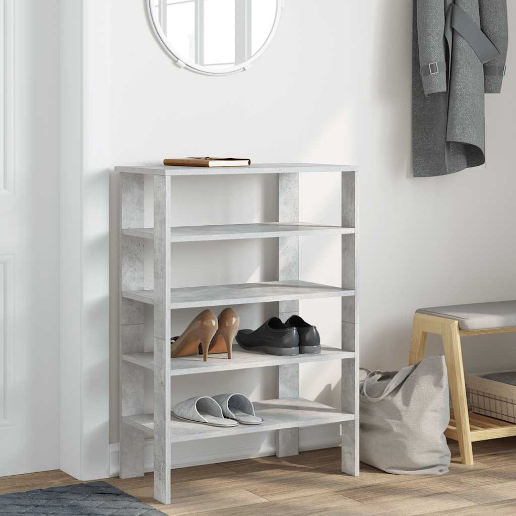 Vidaxx étagère à chaussures 61x32x87,5 cm bois d'ingénierie béton gris