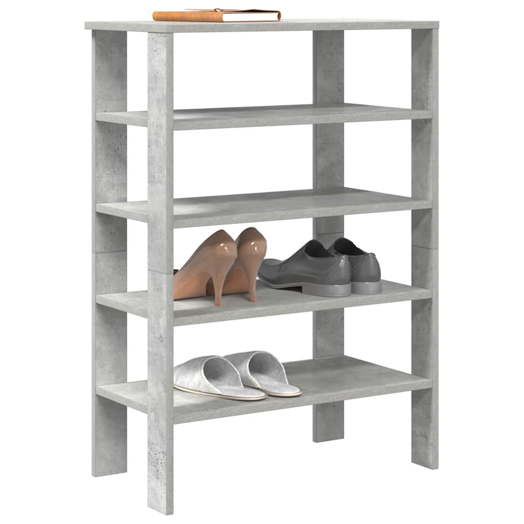 Vidaxx étagère à chaussures 61x32x87,5 cm bois d'ingénierie béton gris