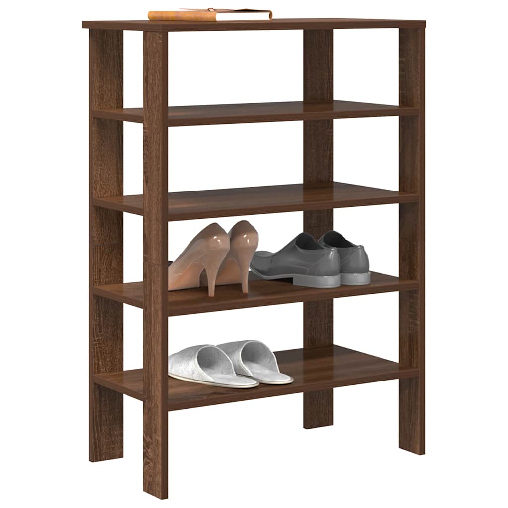 Vidaxx étagère à chaussures 61x32x87,5 cm bois fini, chêne brun