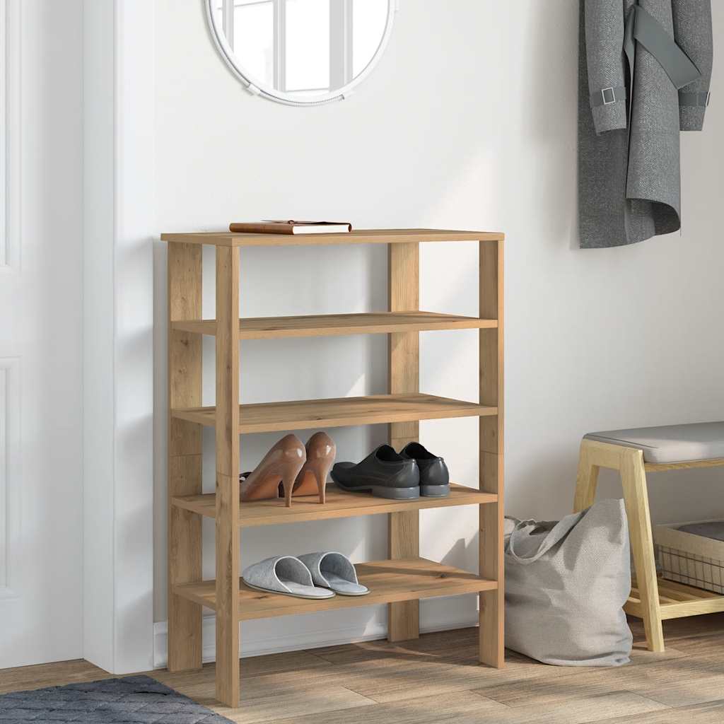 VidaXL étagère à chaussures 61x32x87,5 cm bois travaillé, couleur chêne artisanal
