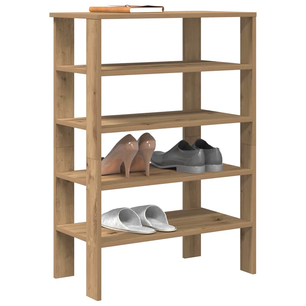 VidaXL étagère à chaussures 61x32x87,5 cm bois travaillé, couleur chêne artisanal