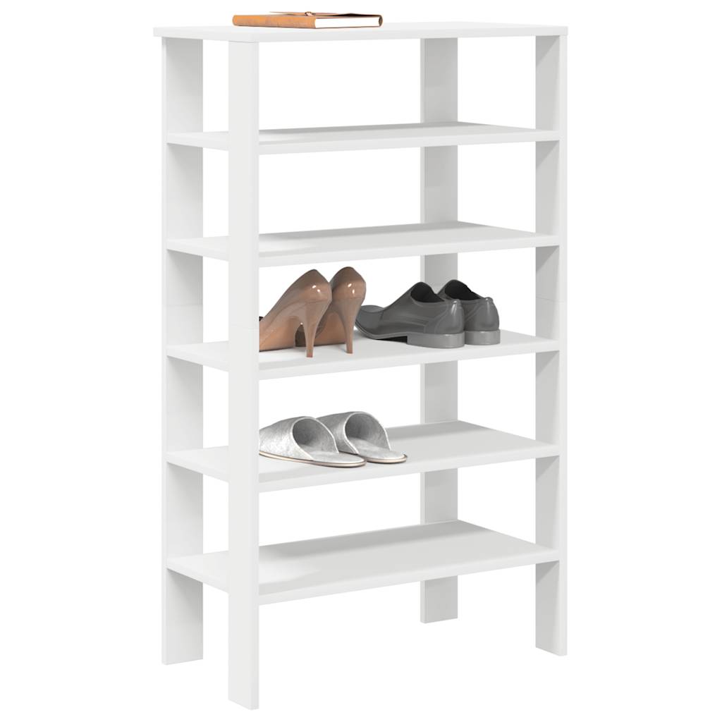 Vidaxx étagère à chaussures 61x32x105 cm bois fini blanc