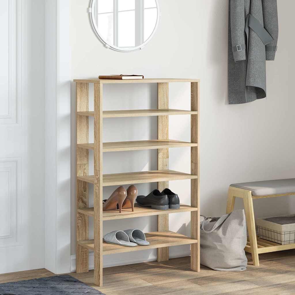 VidaXL étagère à chaussures 61x32x105 cm bois d'ingénierie couleur chêne sonoma