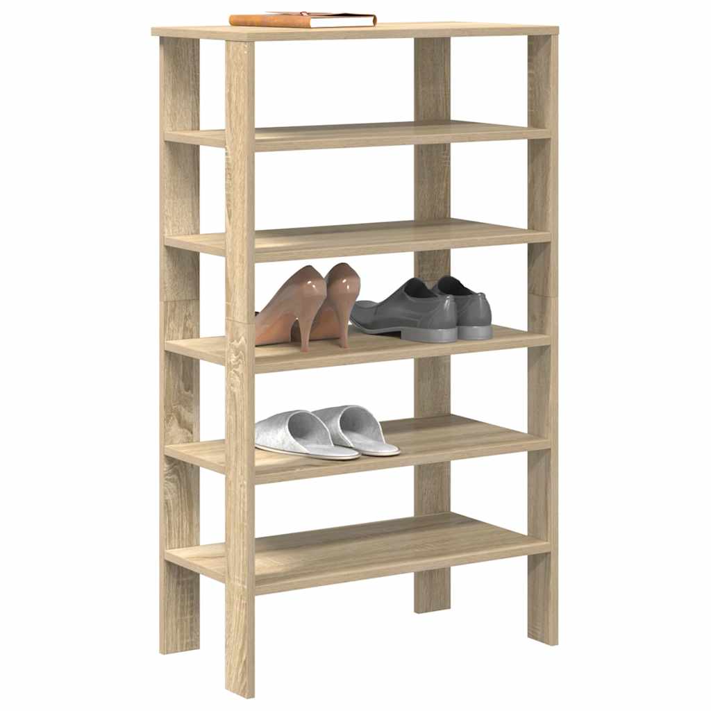 VidaXL étagère à chaussures 61x32x105 cm bois d'ingénierie couleur chêne sonoma