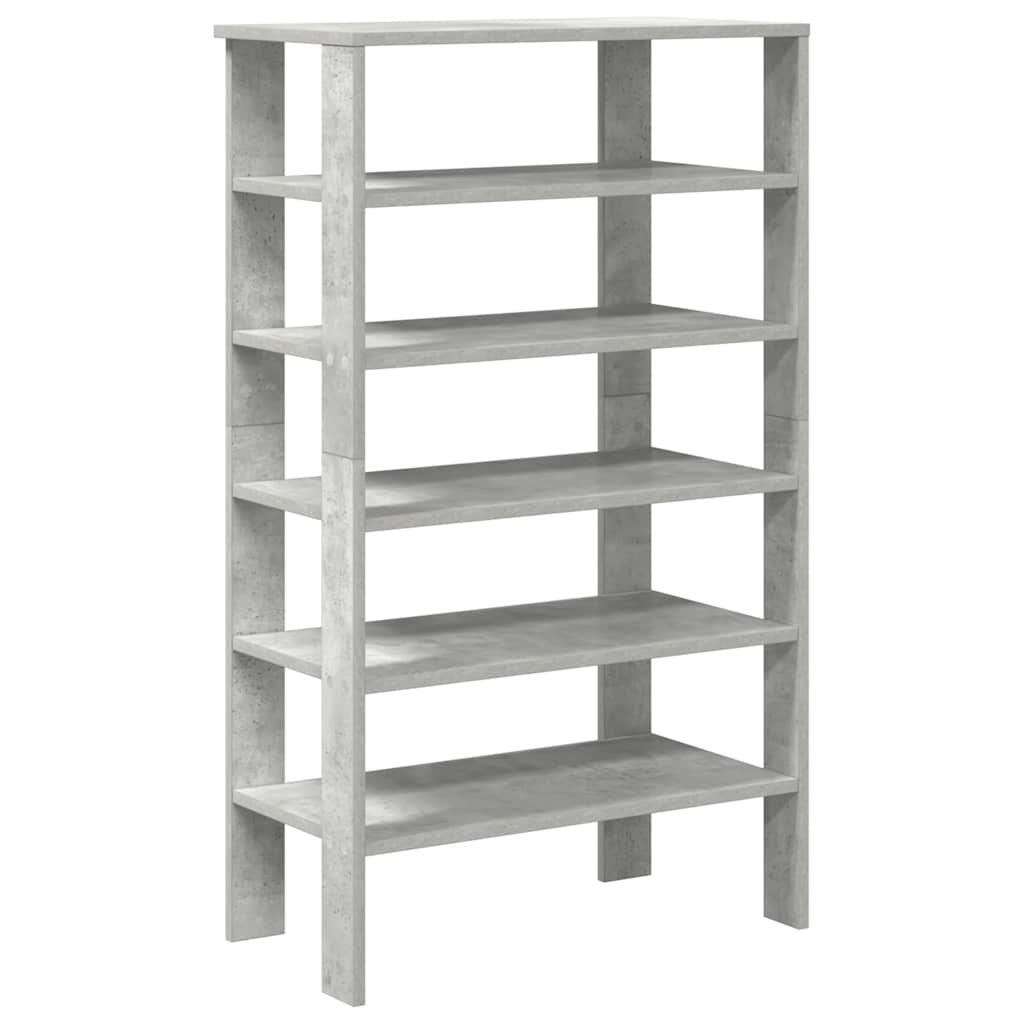 Vidaxx étagère à chaussures 61x32x105 cm bois d'ingénierie béton gris