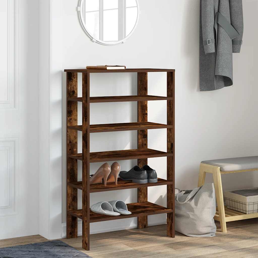 Vidaxx étagère à chaussures 61x32x105 cm bois traité, chêne fumé