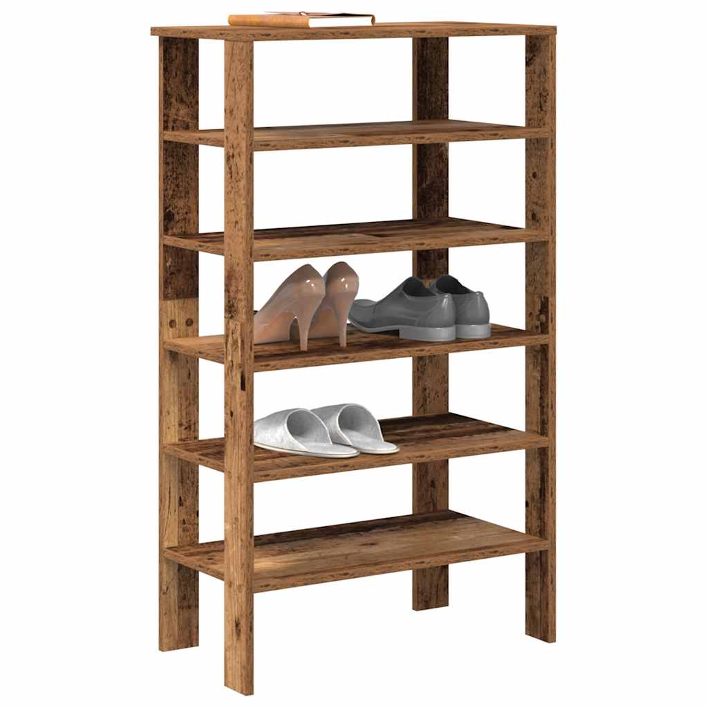 Vidaxx étagère à chaussures 61x32x105 cm bois fini, couleur bois ancien