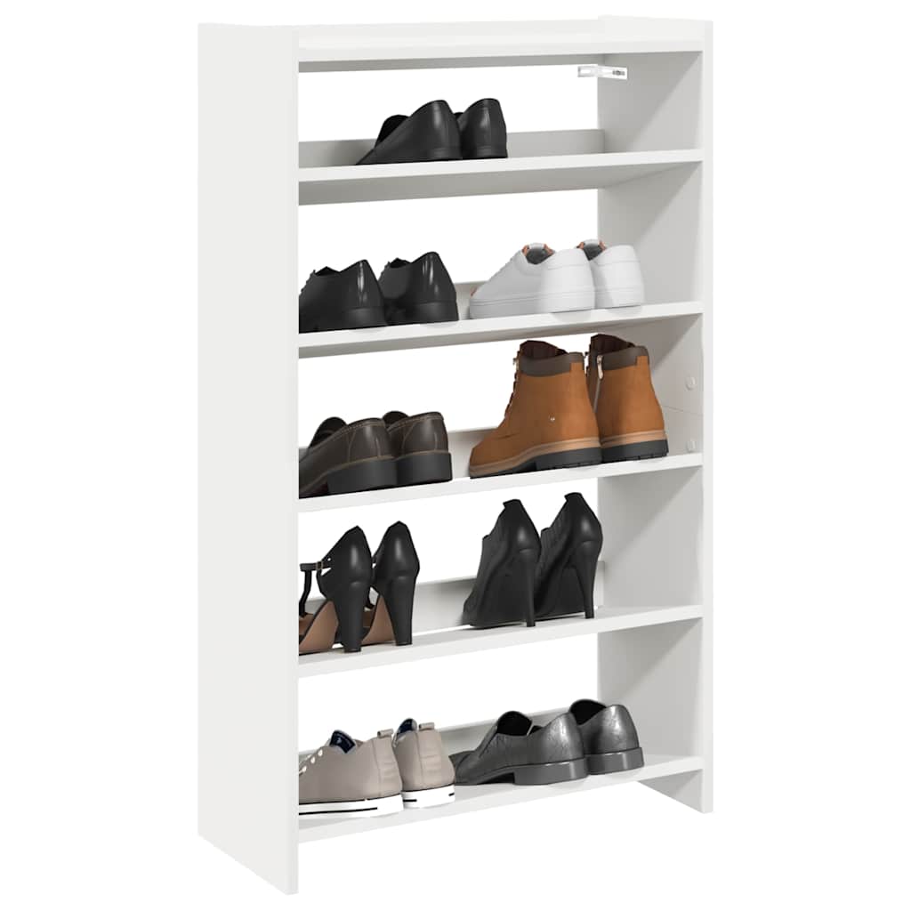 Vidaxx étagère à chaussures 60x25x100 cm bois fini blanc