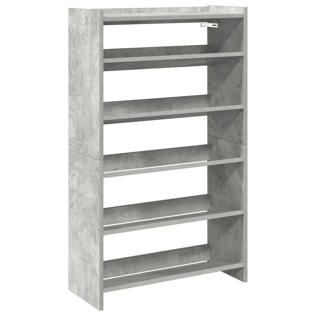 Vidaxx étagère à chaussures 60x25x100 cm bois d'ingénierie béton gris