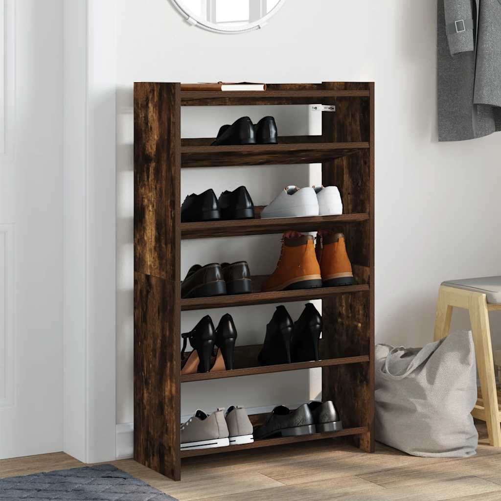 Vidaxx étagère à chaussures 60x25x100 cm bois traité, chêne fumé