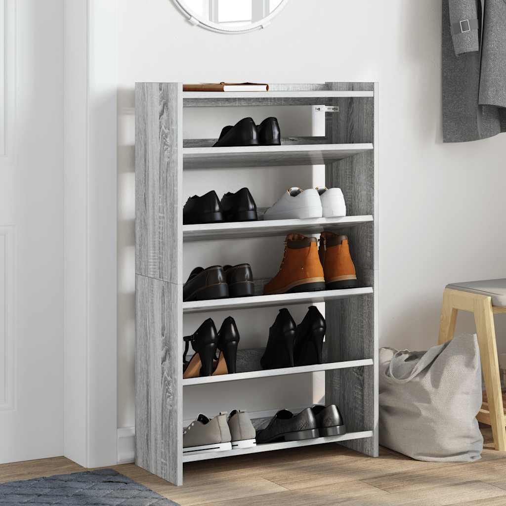 Vidaxx étagère à chaussures 60x25x100 cm bois d'ingénierie chêne sonoma gris