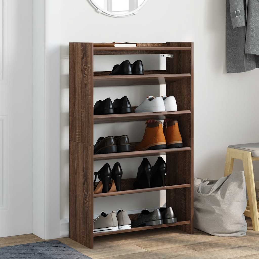 Vidaxx étagère à chaussures 60x25x100 cm bois fini couleur chêne marron