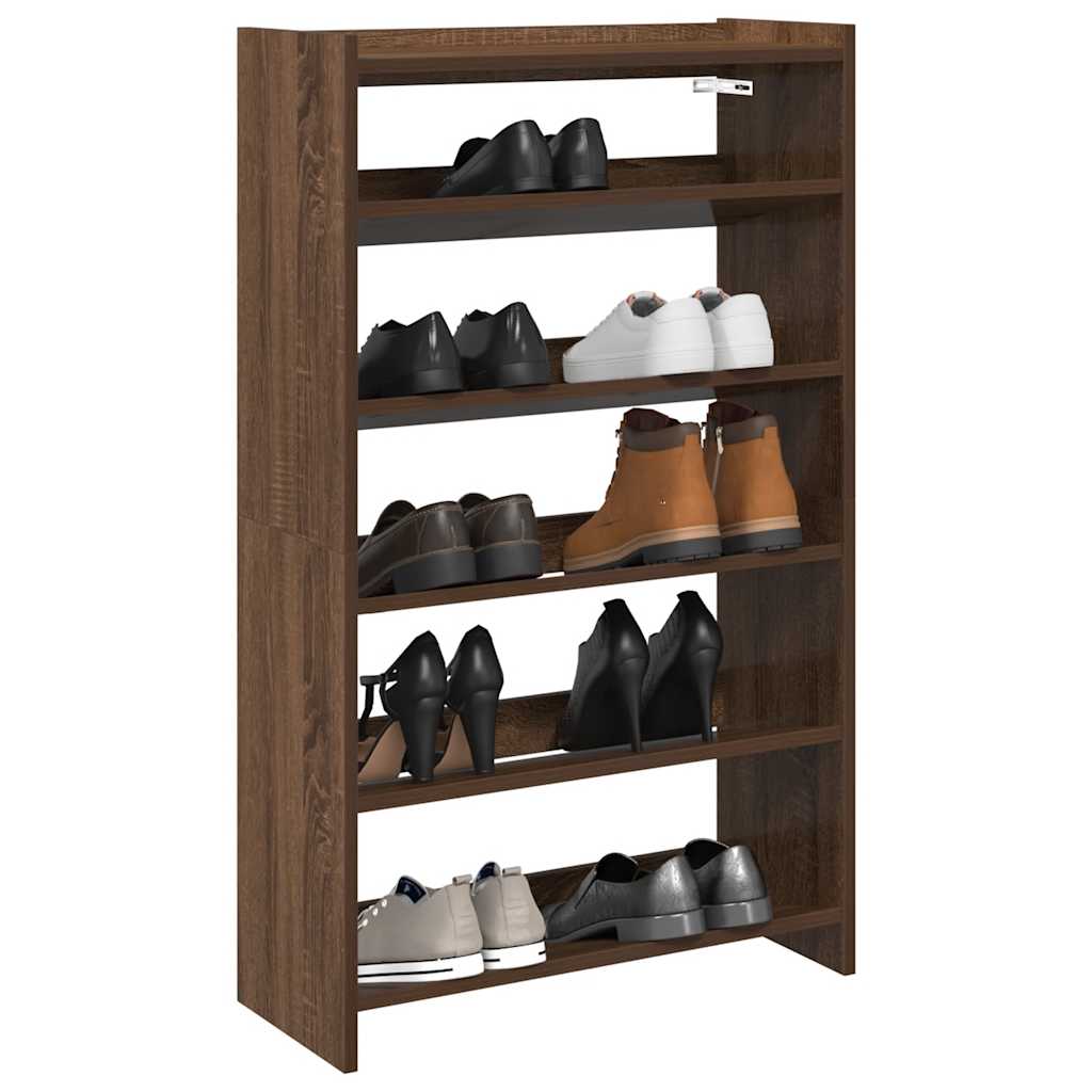 Vidaxx étagère à chaussures 60x25x100 cm bois fini couleur chêne marron