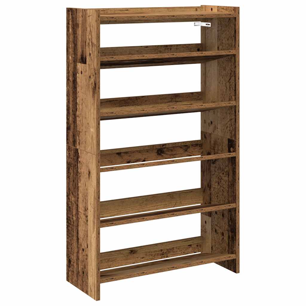 Vidaxx étagère à chaussures 60x25x100 cm bois fini, couleur bois ancien