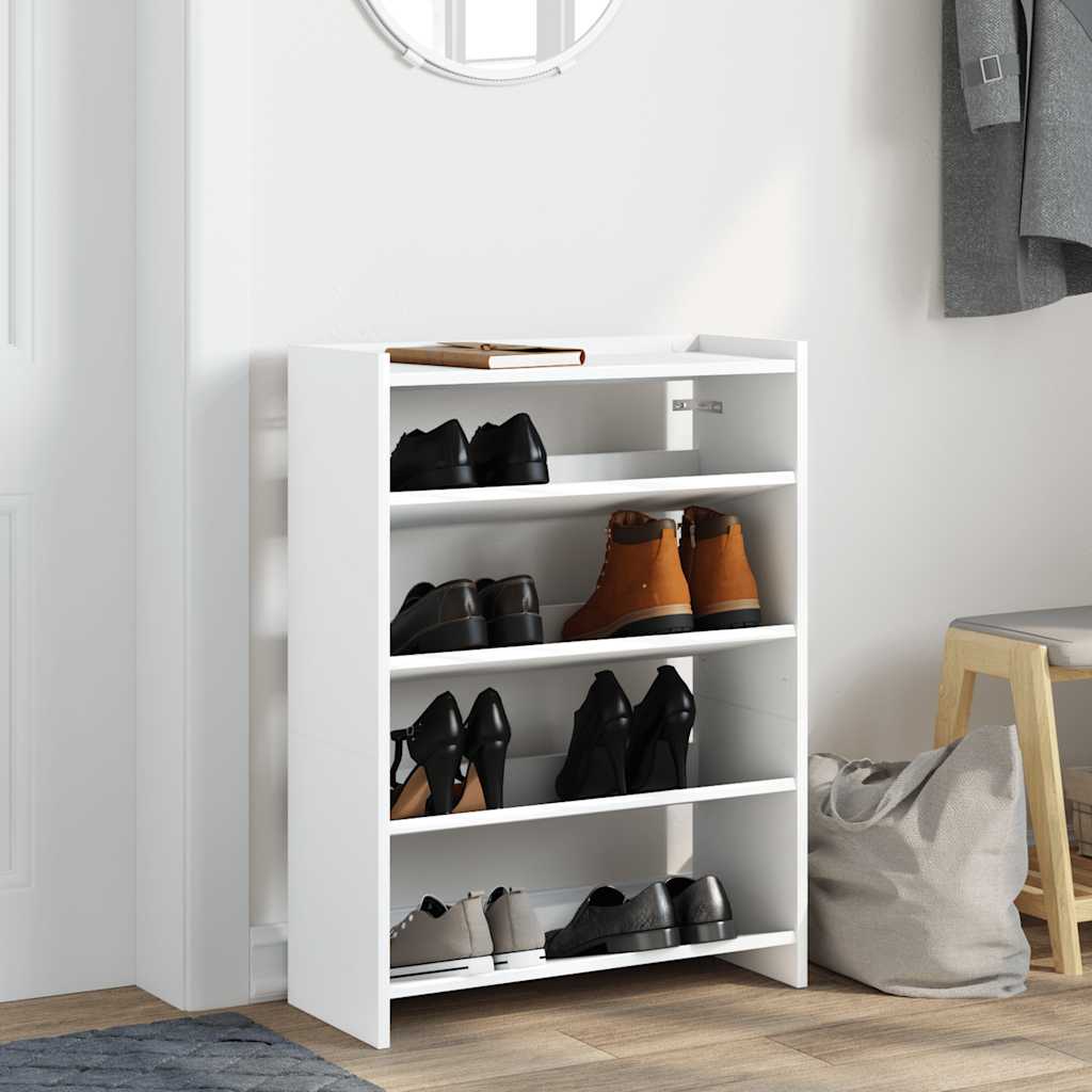 Vidaxx étagère à chaussures 60x25x81 cm bois fini blanc