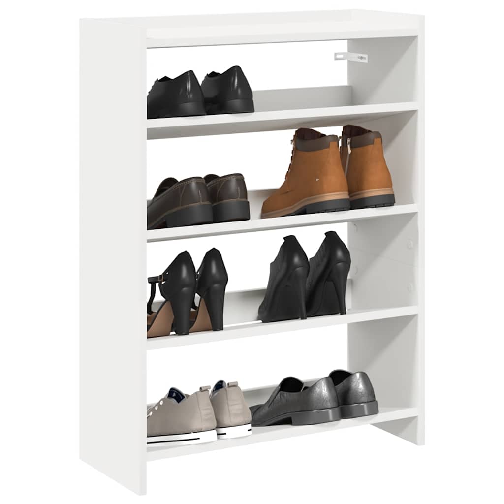 Vidaxx étagère à chaussures 60x25x81 cm bois fini blanc