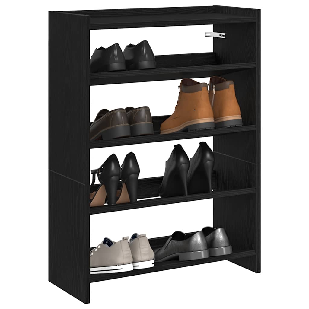 Vidaxx étagère à chaussures 60x25x81 cm bois fini noir
