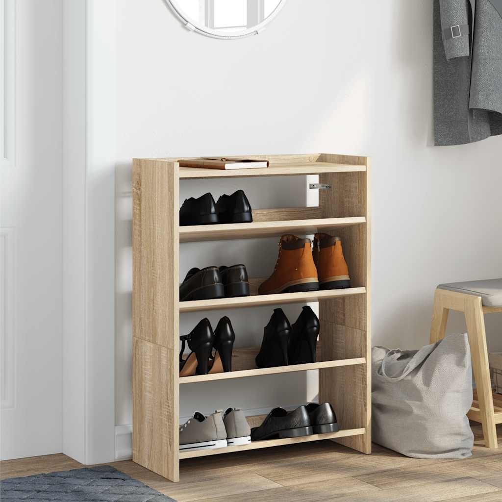 Vidaxx étagère à chaussures 60x25x81 cm bois fini couleur chêne sonoma