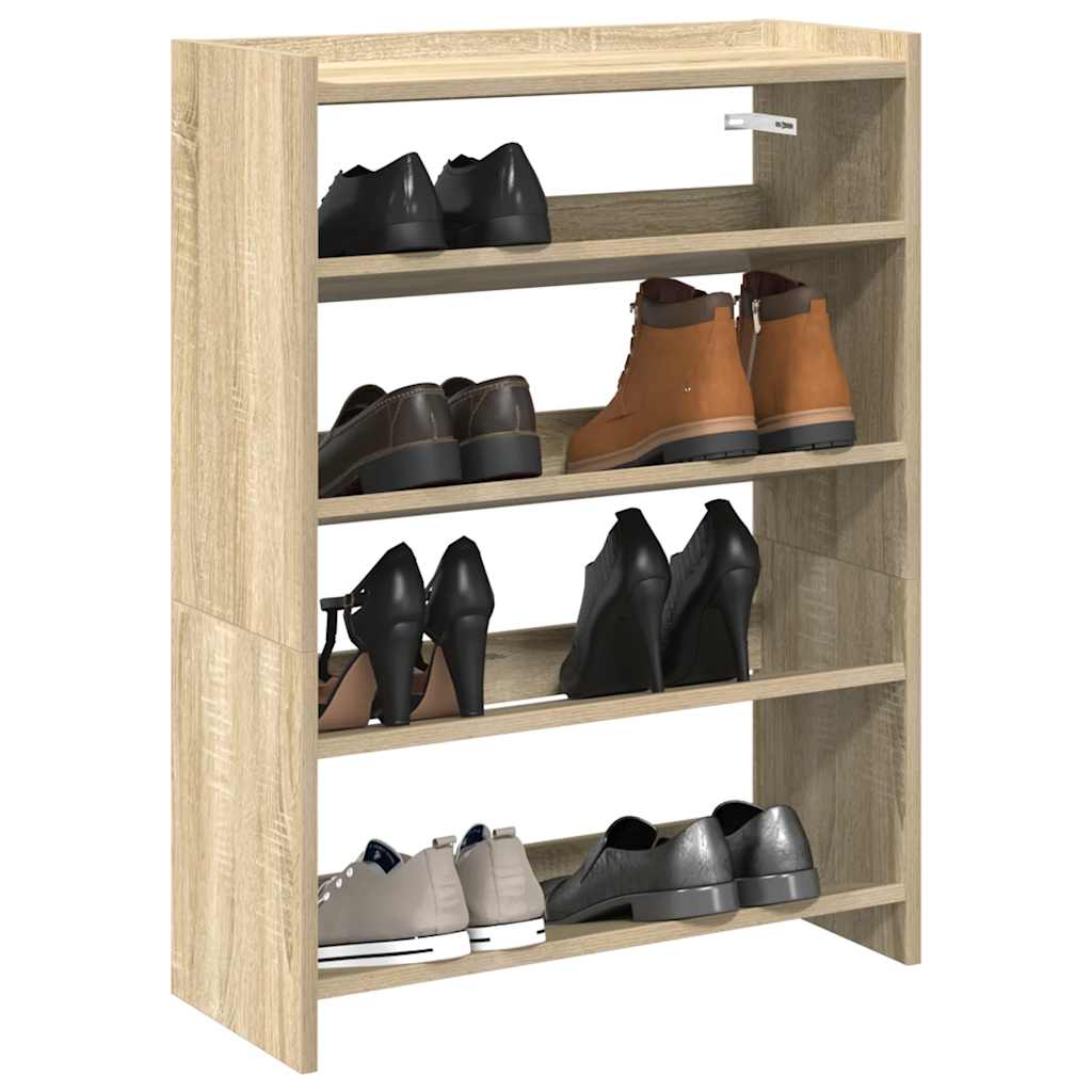 Vidaxx étagère à chaussures 60x25x81 cm bois fini couleur chêne sonoma