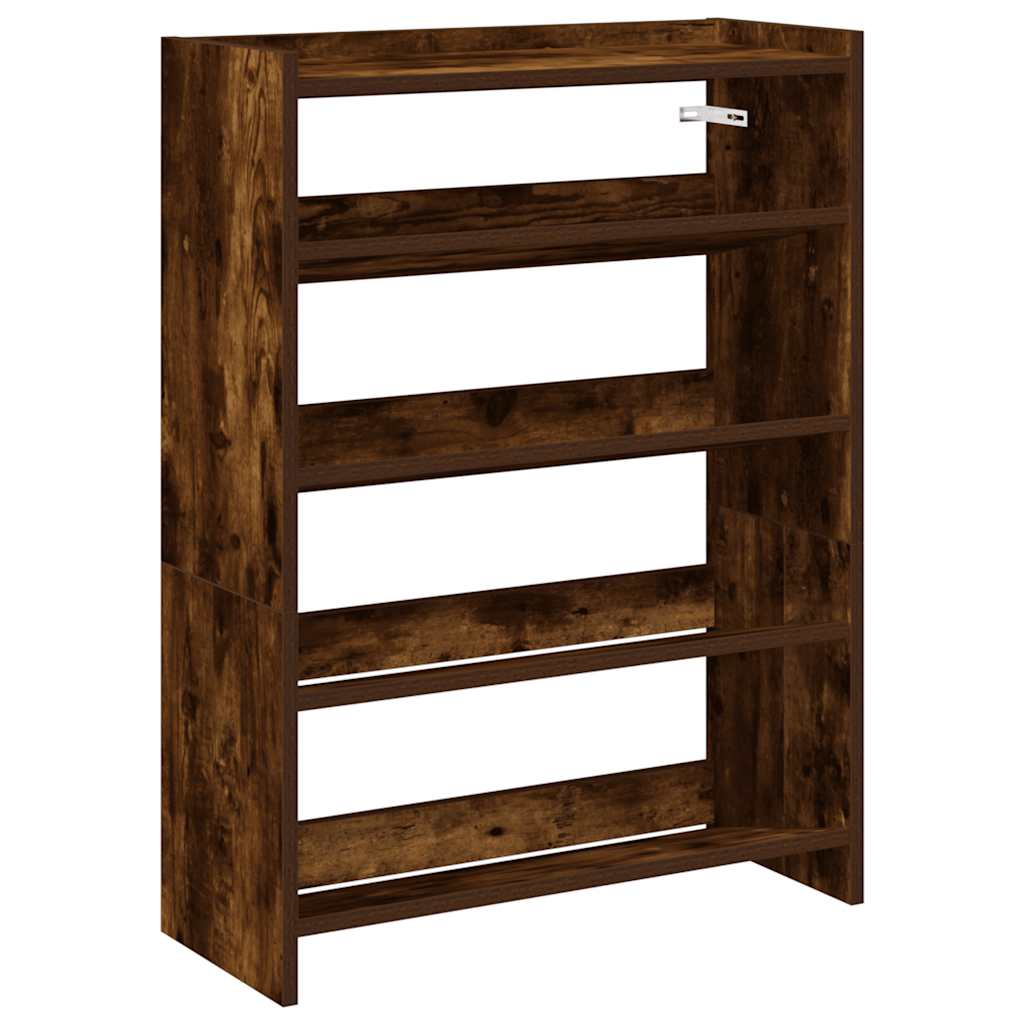 Vidaxx étagère à chaussures 60x25x81 cm bois traité, chêne fumé