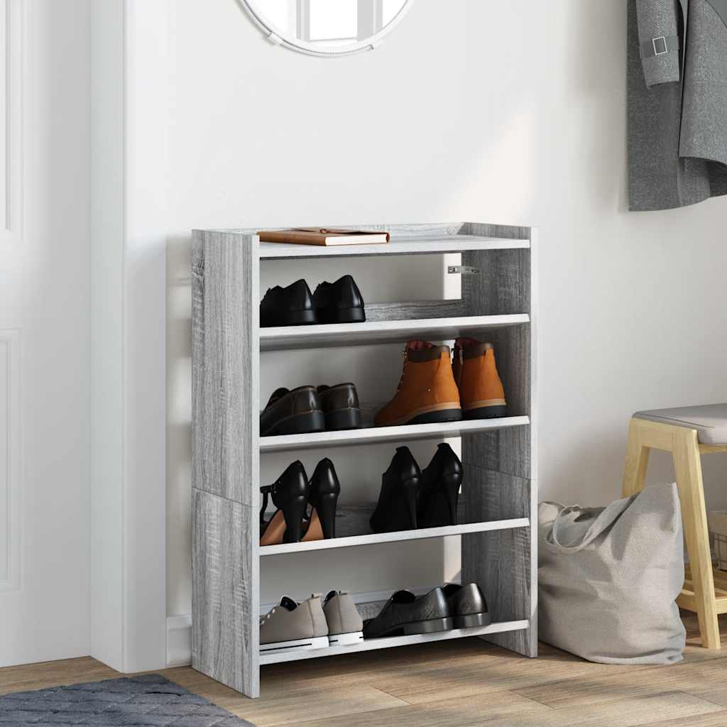 Vidaxx étagère à chaussures 60x25x81 cm bois d'ingénierie chêne sonoma gris