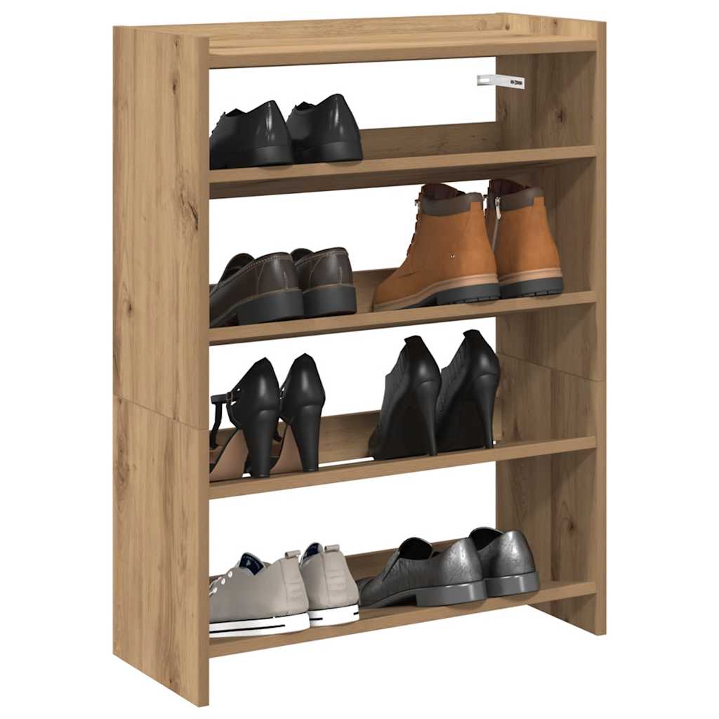 VidaXL étagère à chaussures 60x25x81 cm bois travaillé, couleur chêne artisanal