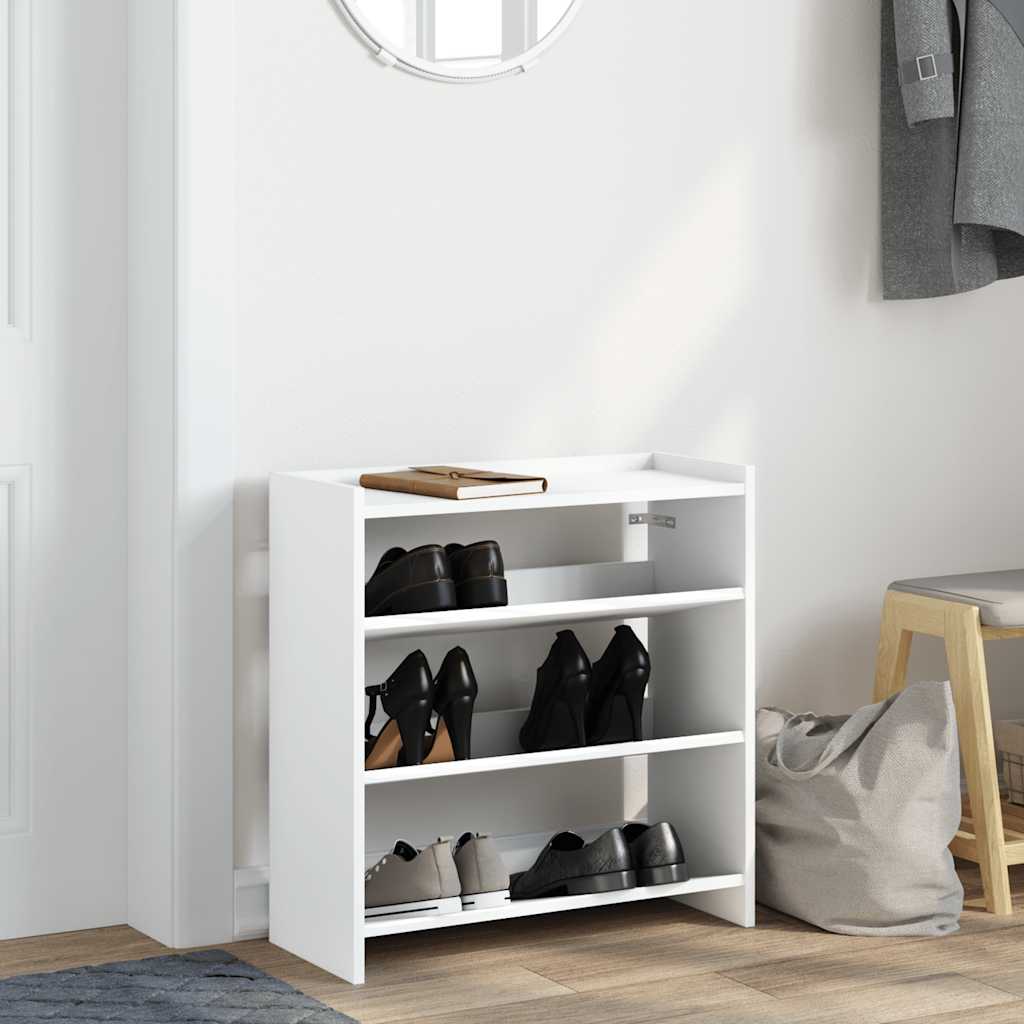 Vidaxx étagère à chaussures 60x25x62 cm bois fini blanc