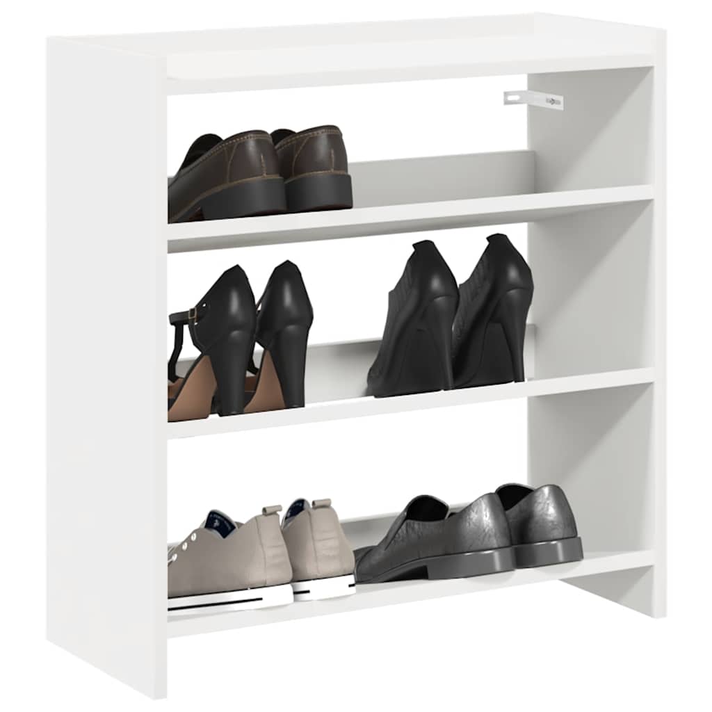 Vidaxx étagère à chaussures 60x25x62 cm bois fini blanc