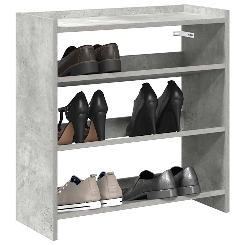 Vidaxx étagère à chaussures 60x25x62 cm bois d'ingénierie béton gris
