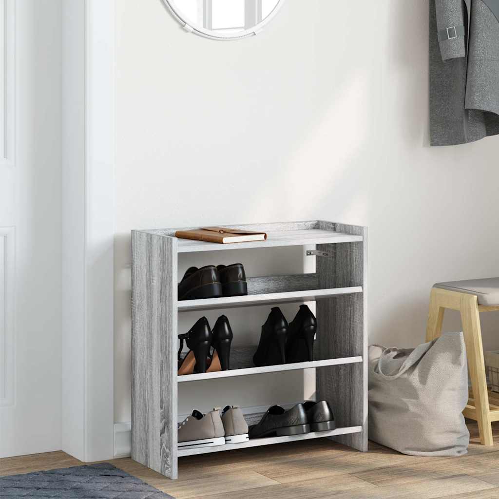 Vidaxx étagère à chaussures 60x25x62 cm bois fini chêne sonoma gris