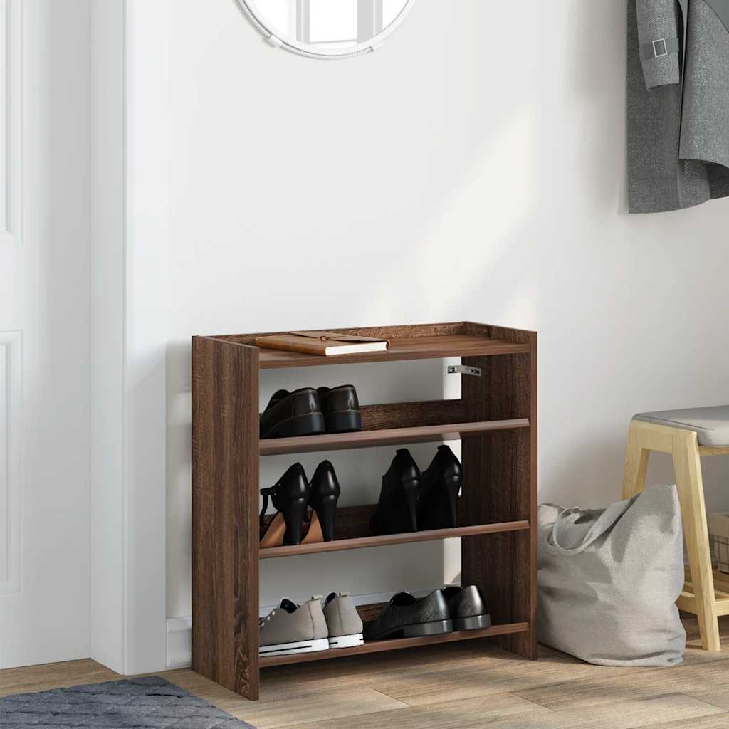 Vidaxx étagère à chaussures 60x25x62 cm bois fini couleur chêne marron