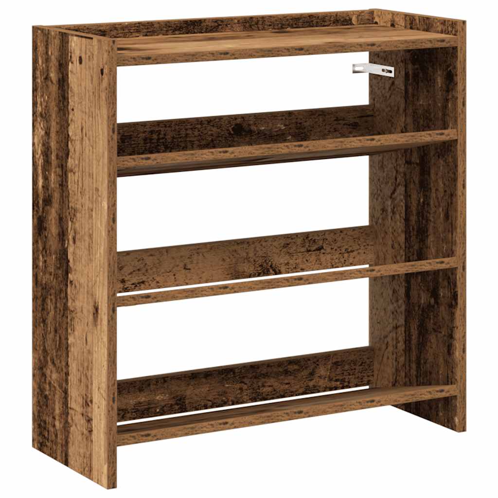 Vidaxx étagère à chaussures 60x25x62 cm bois fini, couleur bois ancien