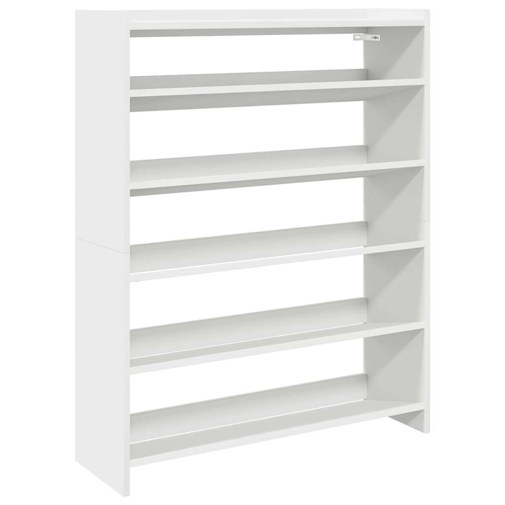 Vidaxx étagère à chaussures 80x25x100 cm bois fini blanc
