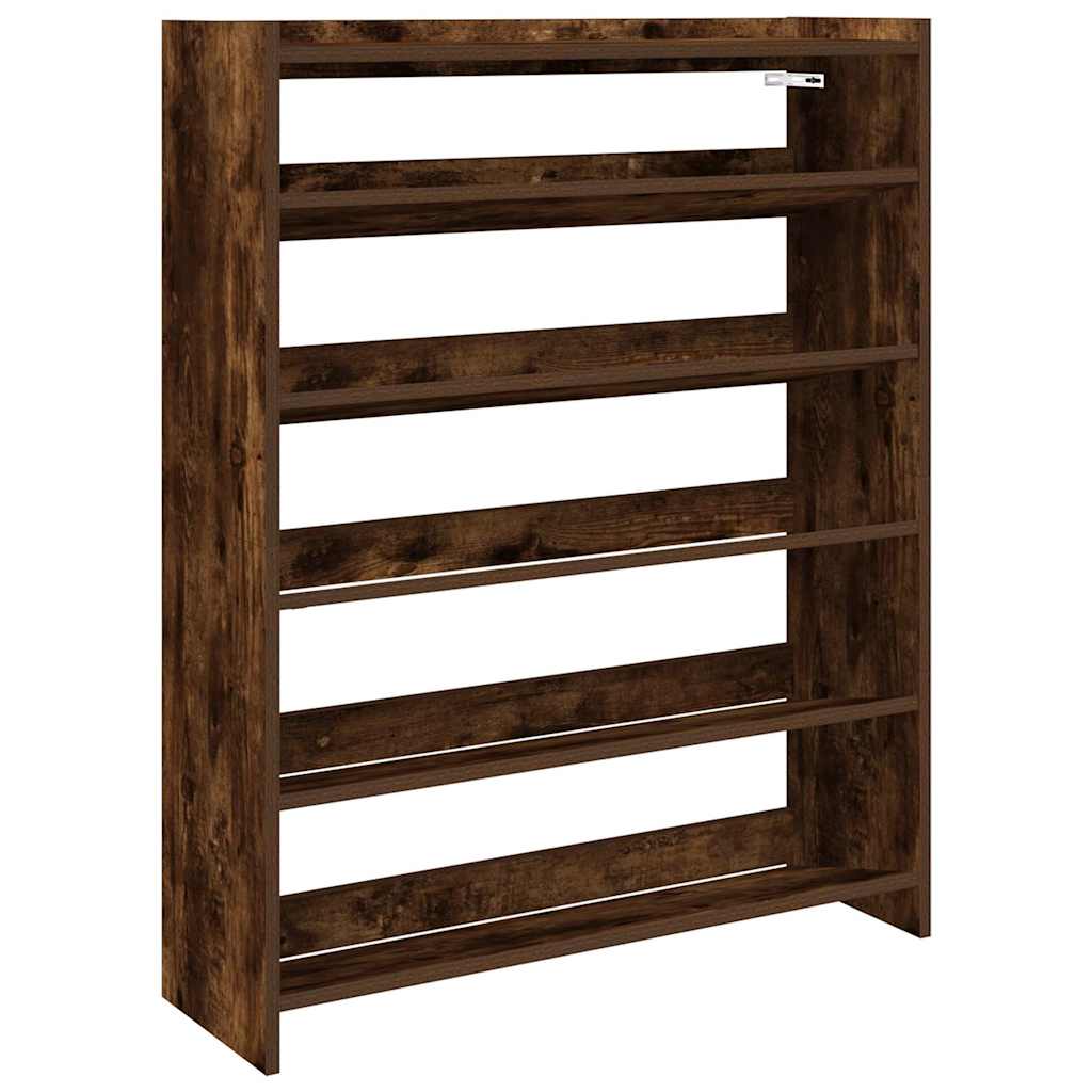 Vidaxx étagère à chaussures 80x25x100 cm bois traité, chêne fumé