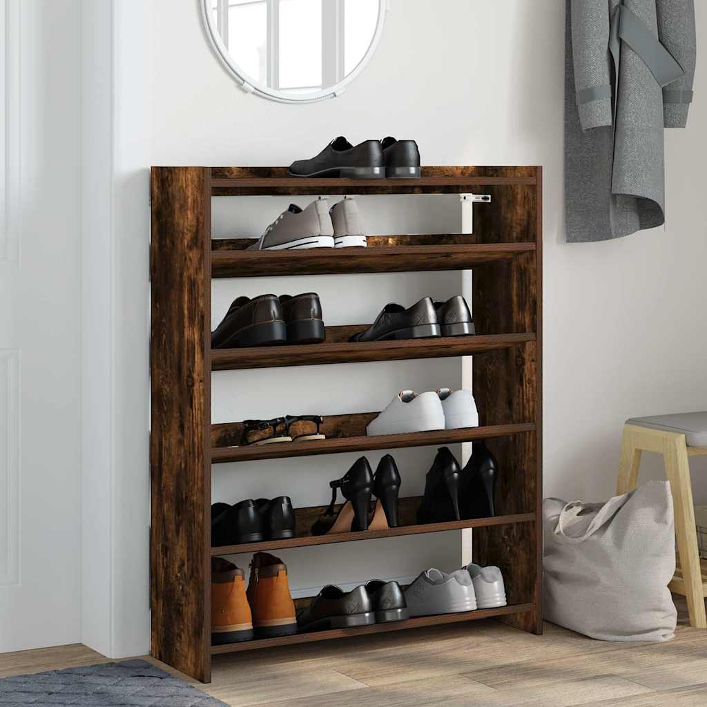 Vidaxx étagère à chaussures 80x25x100 cm bois traité, chêne fumé