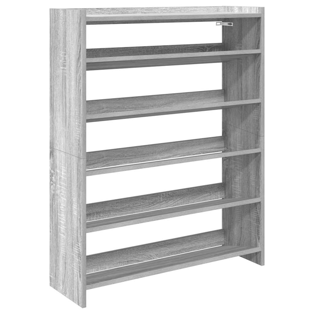 Vidaxx étagère à chaussures 80x25x100 cm bois d'ingénierie chêne sonoma gris