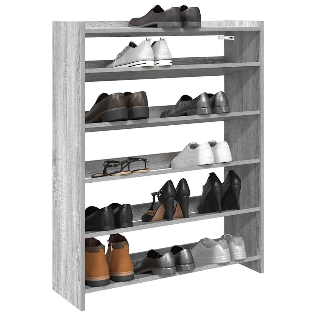 Vidaxx étagère à chaussures 80x25x100 cm bois d'ingénierie chêne sonoma gris