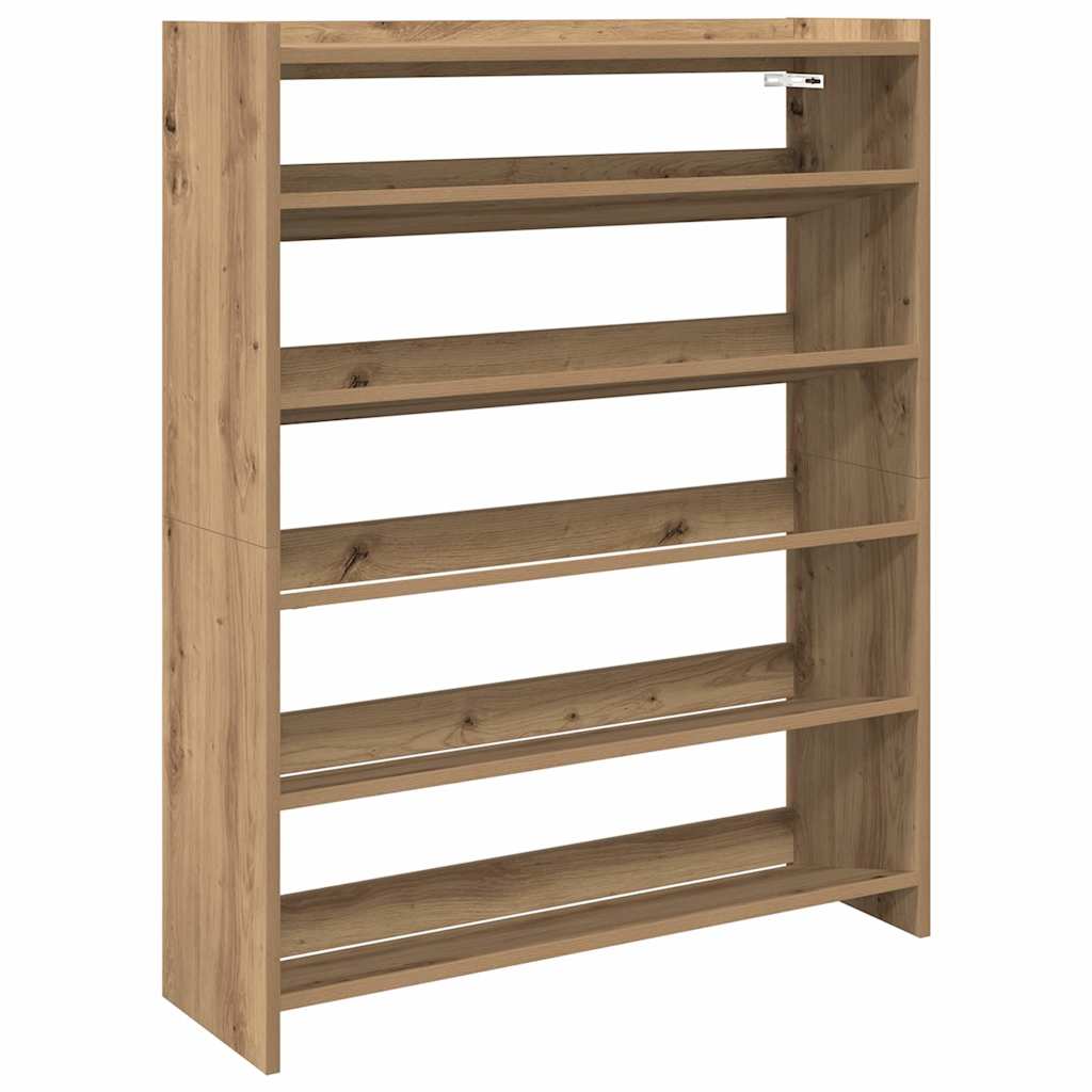 VidaXL étagère à chaussures 80x25x100 cm bois travaillé, couleur chêne artisanal