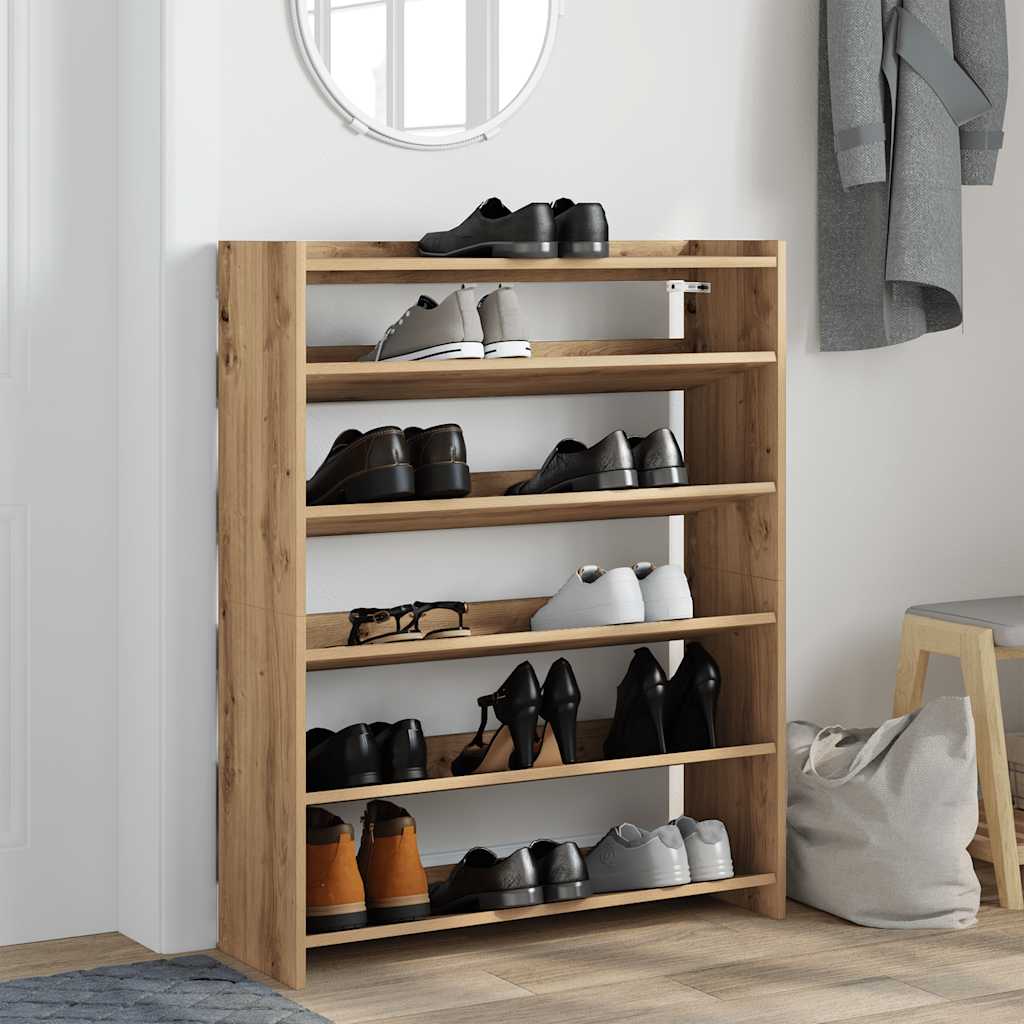 VidaXL étagère à chaussures 80x25x100 cm bois travaillé, couleur chêne artisanal