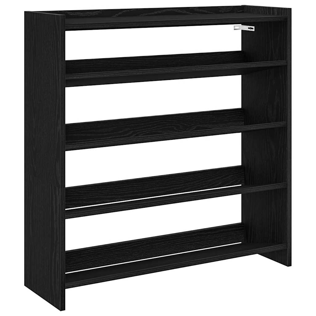 Vidaxx étagère à chaussures 80x25x81 cm bois fini noir