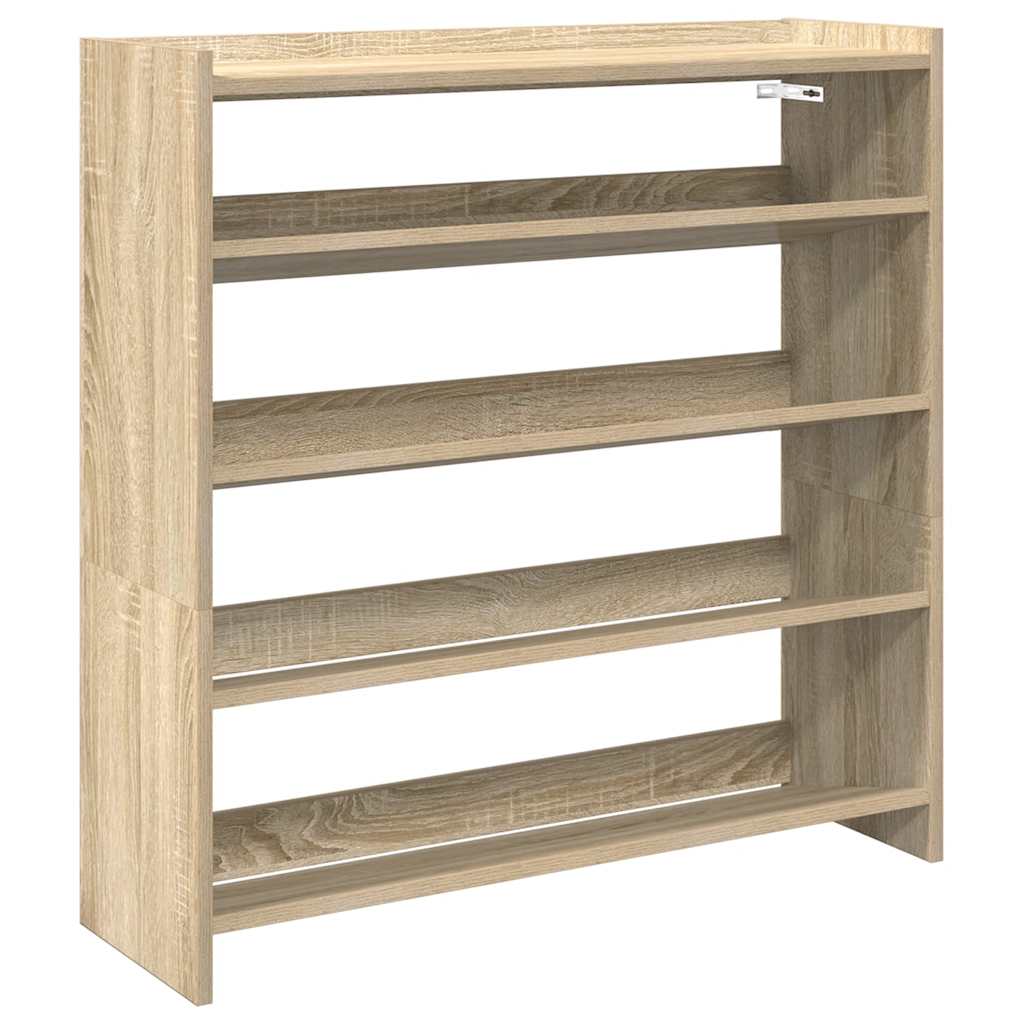 Vidaxx étagère à chaussures 80x25x81 cm bois fini couleur chêne sonoma