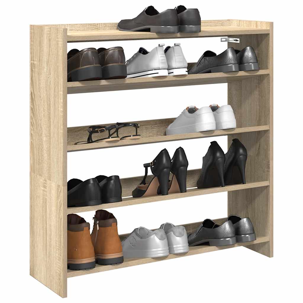 Vidaxx étagère à chaussures 80x25x81 cm bois fini couleur chêne sonoma