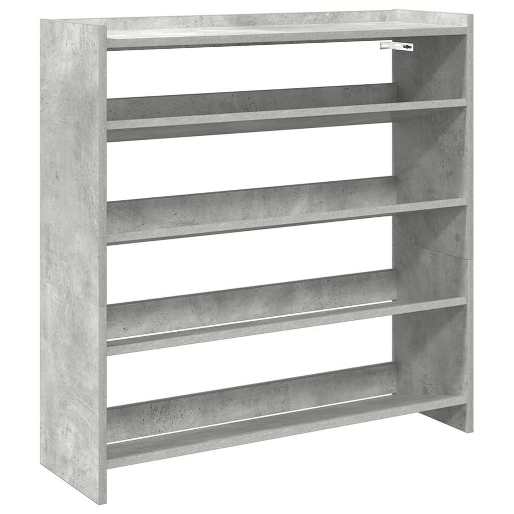 Vidaxx étagère à chaussures 80x25x81 cm dérivé du bois béton gris