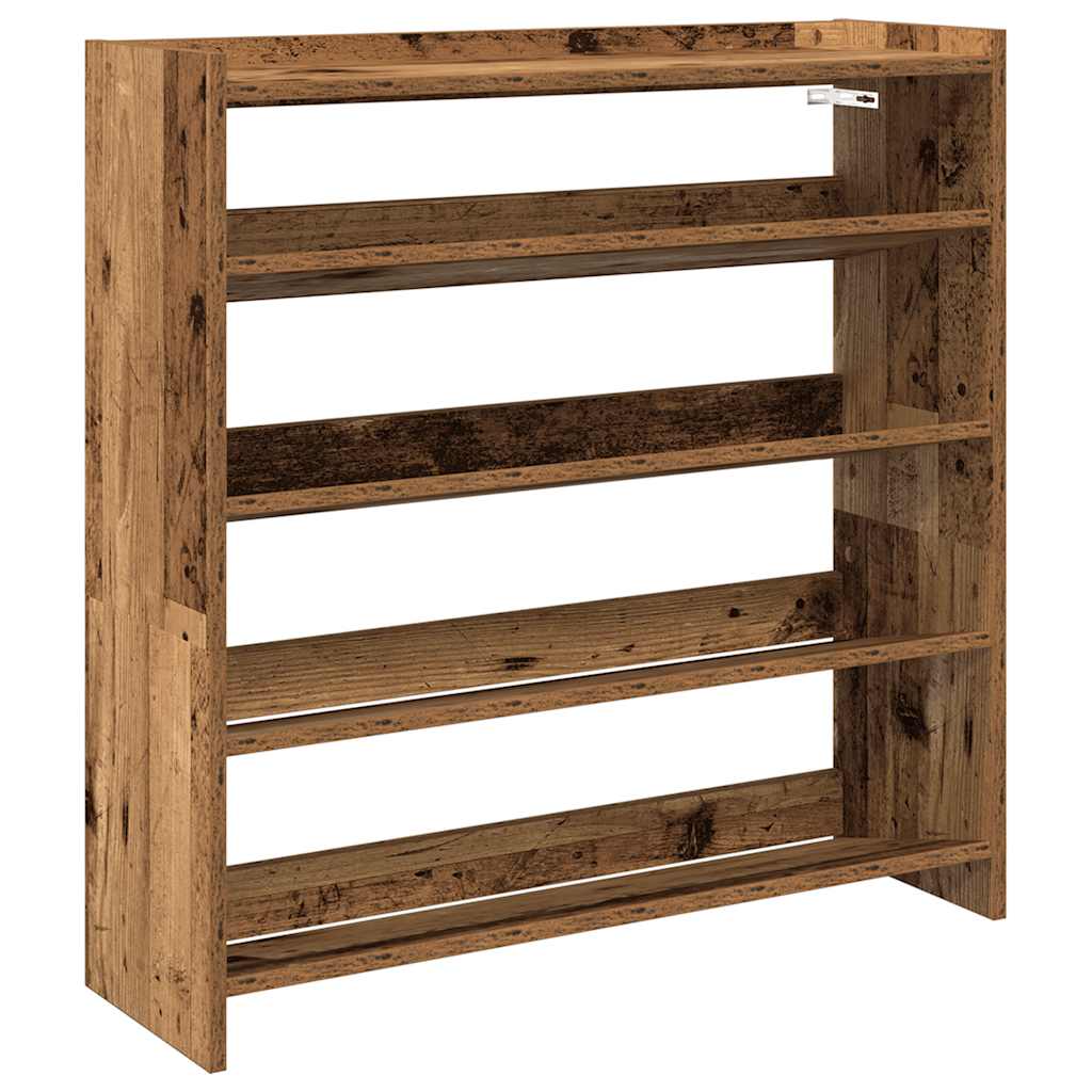 Vidaxx étagère à chaussures 80x25x81 cm bois fini, couleur bois ancien