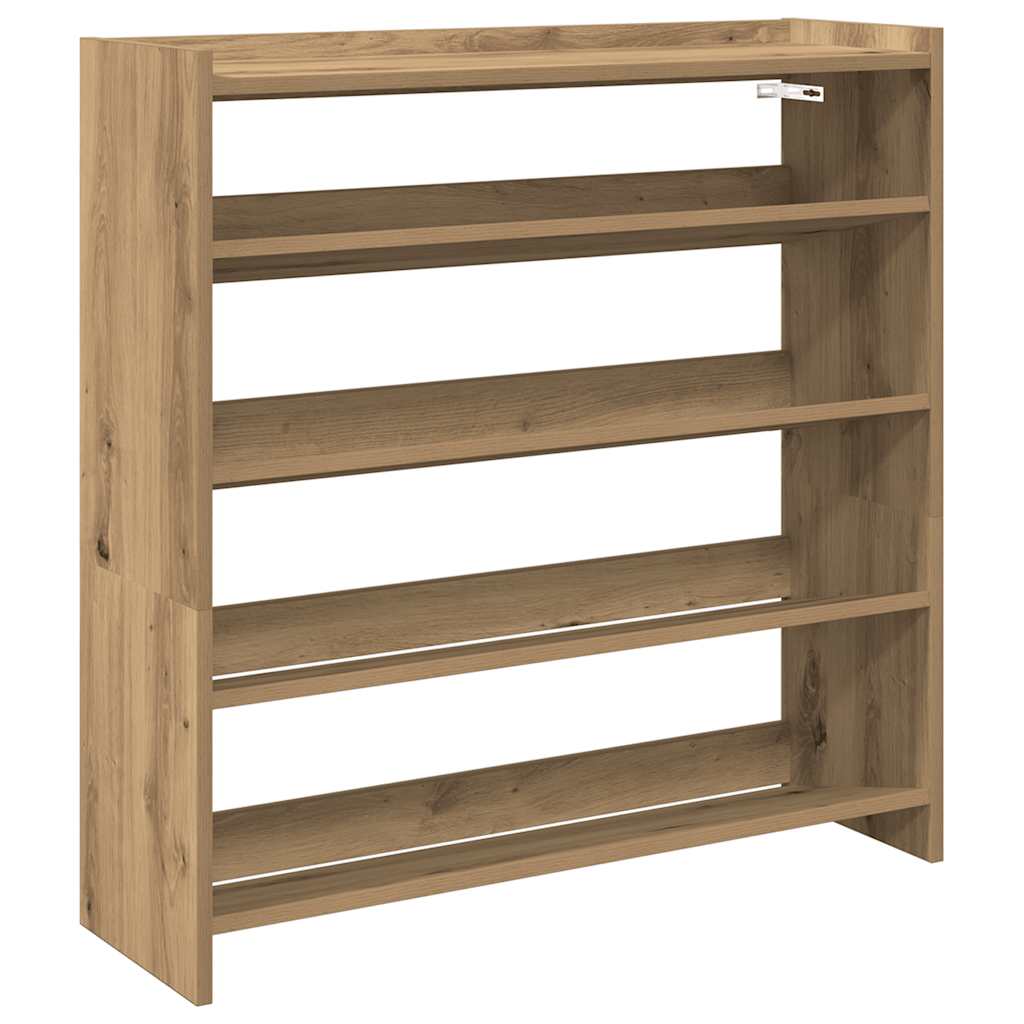 VidaXL étagère à chaussures 80x25x81 cm en bois travaillé, couleur chêne artisanal