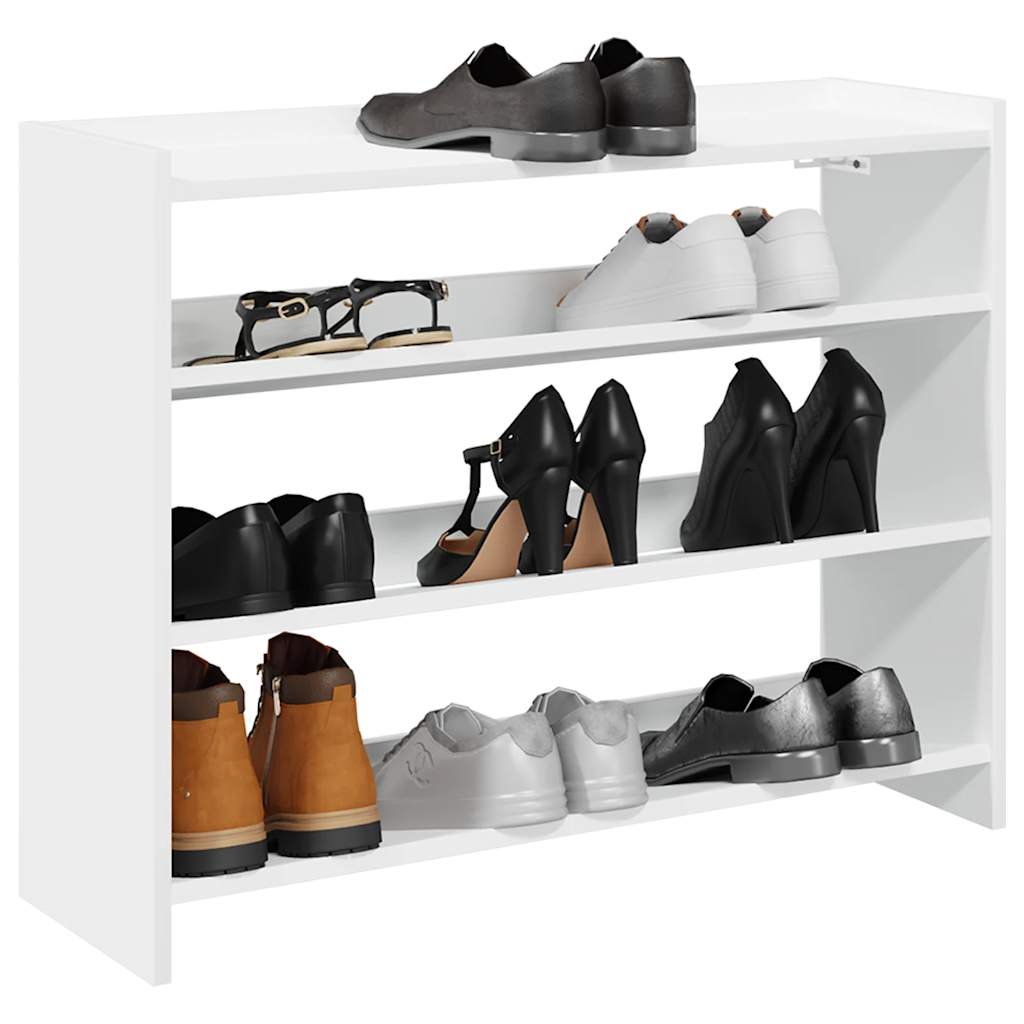 Vidaxx étagère à chaussures 80x25x62 cm bois fini blanc