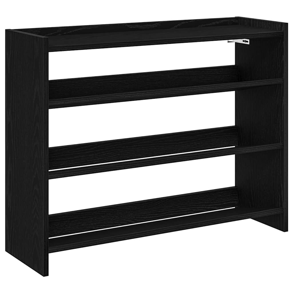 Vidaxx étagère à chaussures 80x25x62 cm bois fini noir